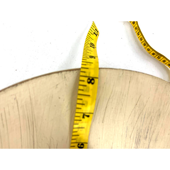 Rustic Beige Distressed Oak Wood 1/2 Moon Shape Wall Shelf Decorative Front Rail - Picture 8 of 8